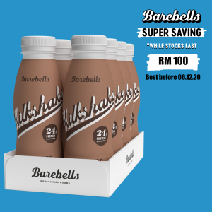 SUPER SAVING SWEDEN BAREBELLS Protein MilkShake - Chocolate [8 bottles]