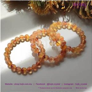HOJB Natural High Grade Yellow Fluorite 5A Beads Bracelet 9-10.5mm 聚寶軒天然优质黄萤石水晶5A圆珠手串9-10.5mm