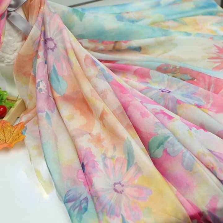 thumbnail image 2 of 30D Polyester Chiffon Ombre Fabric – 58 Inch Wide, 2-Tone Gradient, Sold By Meter 2 of 5