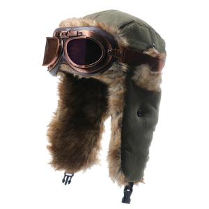 Durable Polyester Winter Hat Thermal Ear Cover Detachable Goggles For Snowmobile Riding Winter Sports And Outdoor Work