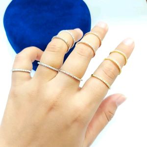 Cincin Perak Silver 925 Lapis Emas Putih Model Listring - Perhiasan Wanita