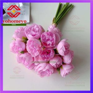 【Local delivery】1 Bouquet 27 Head Artificial Silk Flower Bouquet Peony Hydrangea Camellia Faux Flowers for Wedding Party Valentines Home Decoration Valentines