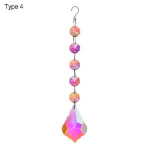 SJJL DIY Home Decora Party Supplies Chandelier Hanging Chain Crystal Beads Pendant Rainbow Suncatcher Diamond Prism Ball