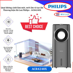 Quạt không cánh lọc và khử khuẩn làm mát phun sương tạo ẩm vào mùa hè. Kiêm máy sưởi ấm và tạo ẩm mùa đông Serial 4000. Thương hiệu cao cấp Philips - ACR4248X