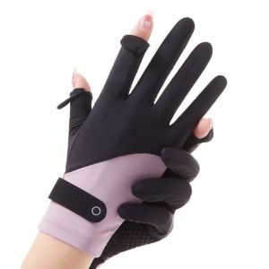 SWEET Anti-Sunburn Sun Protection Gloves Mittens Breathable Sunscreen Ice Silk Gloves Slip Gloves Elegance Summer Sunscreen Gloves Outdoor Cycling