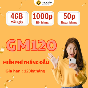 Sim 4G Mobifone Gmobile Giá Rẻ - SIm Bộ Công An - Tặng 1 Tháng Đầu Sử Dụng - Miễn Phí Gọi + Data Tốc Độ cao Dùng Thả Ga - GM35 GM68 GM86 GM120 GM200 | FREESHIP - CHƯA KÍCH HOẠT