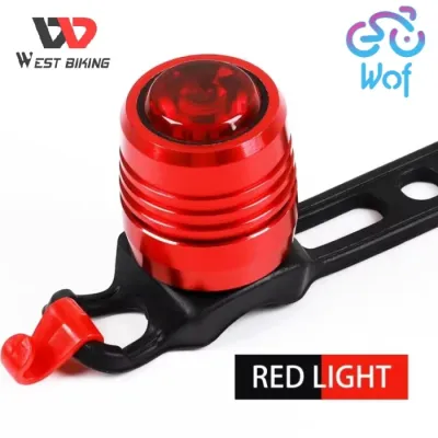 WEST BIKING 278 Bicycle Lamp Tail Light Lampu Belakang Sepeda USB WEST BIKING YP0701278 Bicycle Light USB Rechargeable Waterproof Safety Warning Flashlight Bike Lamp Running Helmet Cycling Rear Taillight Mirip Rockbros TL001