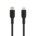 Cáp USB type C - Lightning BOOST↑CHARGE Belkin vỏ dù, chứng chỉ MFi, sạc nhanh 30W, 1m/ 2m - Hàng Chính Hãng Bảo Hành 1 đổi 1 trong 2 Năm. 