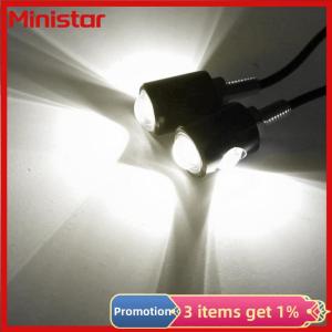 Ministar Creative Motorcycle Signal Lamp License Plate Light LED Bulb Eye Shape Turn Indicator Super Bright Easy Installation