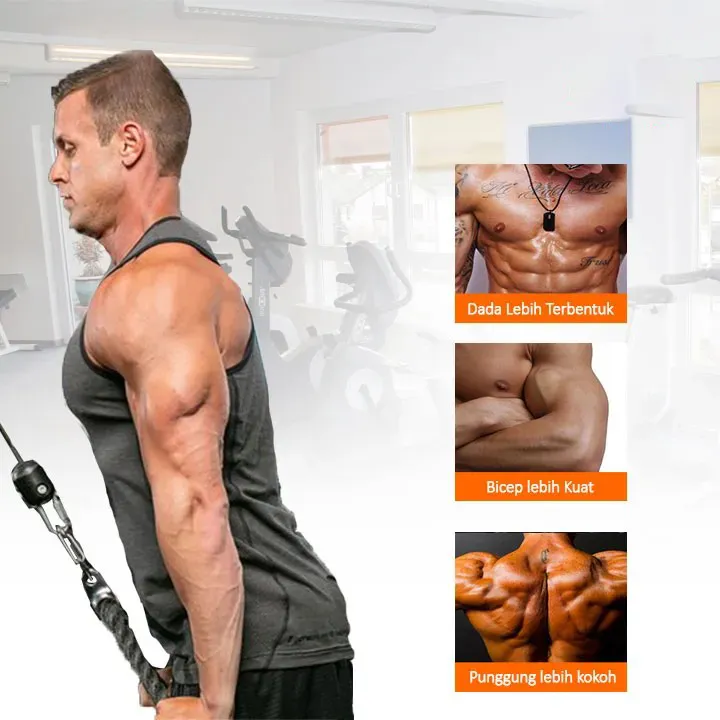 Tricep Rope/Tali Pull Rope untuk Olahraga /Melatih Otot Tricep Rope/  Exercise Rope Tali Pull Rope untuk Olahraga/Melatih Otot Tricep  Rope/Premium