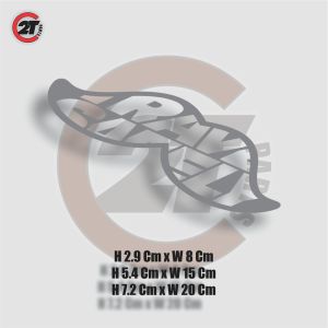 Tem Nhãn Dán Decal TRAVEL SAFELY - Hình râu cá tính - TE00140