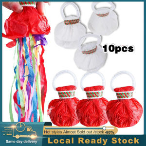 【Top Sale+Ready Stock】10Pcs Throw Streamers Hand Held Streamer Confetti Party Hand Throwing Celebration Props Supplies
