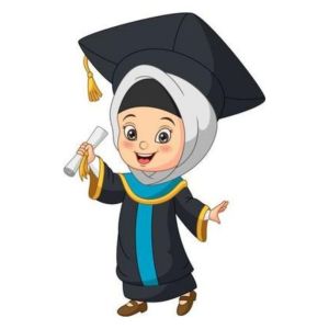 Piala Wisuda Plakat Kelulusan Sekolah Kuliah Tunangan Wedding Vandel Piala Hijab