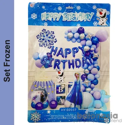 Paket balon dekorasi simple murah Frozen elsa anna olaf SET JADI
