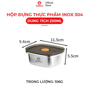 Hộp Đựng Thực Phẩm Cao Cấp Modeco - Hộp Inox 304 Đựng Thức Ăn Có Nắp Đậy Kín Chống Rò Rỉ Đạt Chất Lượng LFGB Hàng Chính Hãng