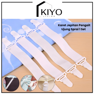 Karet Jepitan Pengait Ujung Sprai 1 set 4 pcs / Pengait Sprei Tali Pengikat Sudut Sprei Sheet Grippers Pengait Ujung Sprei