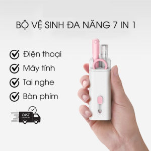 Bộ Dụng Cụ Vệ Sinh Laptop - Bàn Phím - Tai Nghe Đa Năng 7 in 1 và 3 trong 1 Siêu Nhỏ. NL