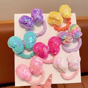 Spring New Style Colorful Headband Children Cartoon Cute Rubber Band Bow Headdress