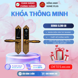 Khóa cửa tân cổ điển Demax EL280 GB app wifi chính hãng công nghệ Đức sang trọng cao cấp