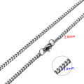 St.kunkka 1 Buah 55cm Kalung Uniseks Sederhana Penggilingan Enam Sisi Baja Tahan Karat Aksesori Fashion untuk Hadiah dan Hadiah Ulang Tahun. 