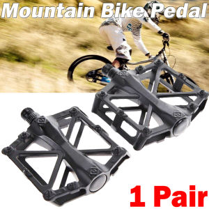 1 Pair Mountain Bike Pedal Bicycle Flat Aluminum alloy Pedal Multi-Colors