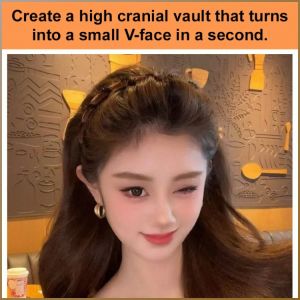 Hair Band Womens high skull headdress wavy hair diamonds headband