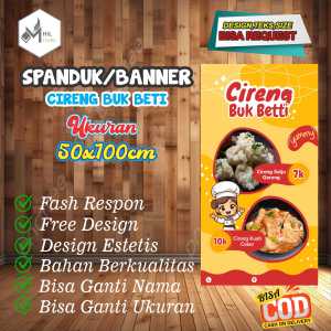 Spanduk Banner Size 50x100cm CIRENG BUK BETI Free Custom Design Dan Ukuran
