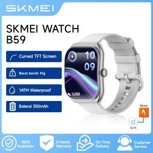 skmei B59 smar twatch jam tangan 1ATM Waterproof curve smartwatch Bluetooth Call Fitness Trackers Blood Oxygen Sleep Baterai tahan lama 350mAh