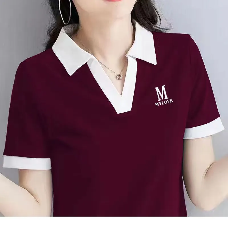 Polo shirts shop v neck girls