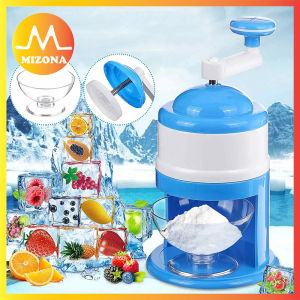 MIZONA Mini Hand Crank Ice Shaving Machine Manual Ice Crusher Snow Cone Making Tools With Measuring Cup