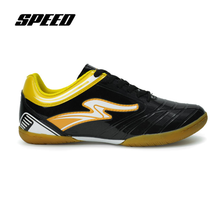 Speed - Sepatu Futsal Shoot Hitam Gold - Sepatu Futsal