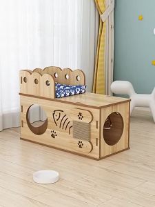 Cat Nest Solid Wood Cat Tunnel Cat Scratch Broad Cat House Cat Toy Cat Bed 猫隧道 猫窝 猫抓板