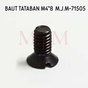 Baut Min Hitam M4x8 / Baut Tataban Mesin jahit Obras M.J.M-71505/M4*8