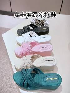 [Free Shipping] WomenS High-Heeled Slippers Fashionable And Versatile For Summer Wear With Thick Soles And Wedge Heels Suitable For Both Indoor And Outdoor Use And Featuring A Non-Slip Design For Added Height