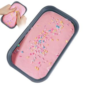Soft PU Squeeshy Toy Stress Relieve Toy Butter Ice Cream Box Squishy Fidget Toy Anti Stress Sticky Box Cake Squishy Toy