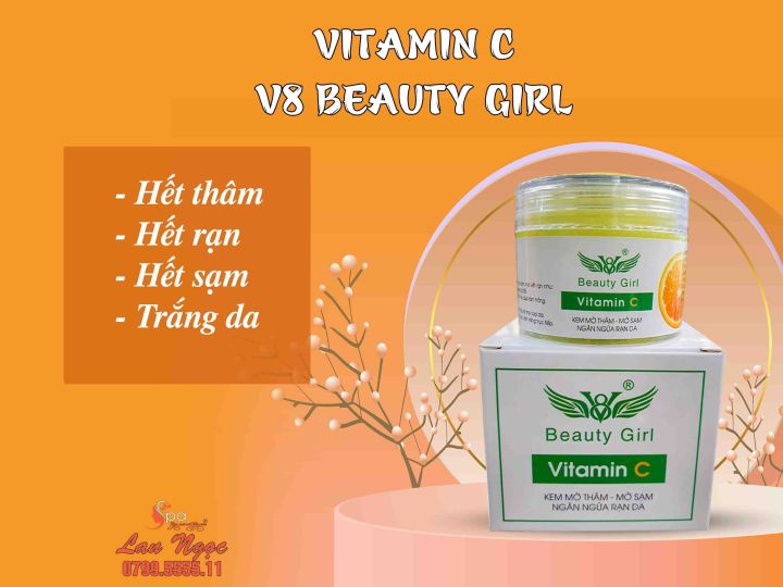 VITAMIN C KÍCH TRẮNG V8 BEAUTI GIRL Sản Phẩm Làm Trắng Da Từ Thảo