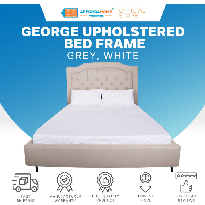 BUNDLE UPHOLSTERED BEDFRAME + 4" CLOUD FOAM MATTRESS Lazada PH