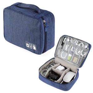 TRAVELCUL Digital Portable Travel Storage Cable Organizer Waterproof Digital  Cosmetic Makeup Zipper USB