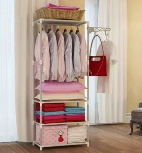 gantungan baju berdiri/rak baju/lemari plastik gantung/standing hanger serbaguna rak gantung baju lemari pakaian tanpa kain