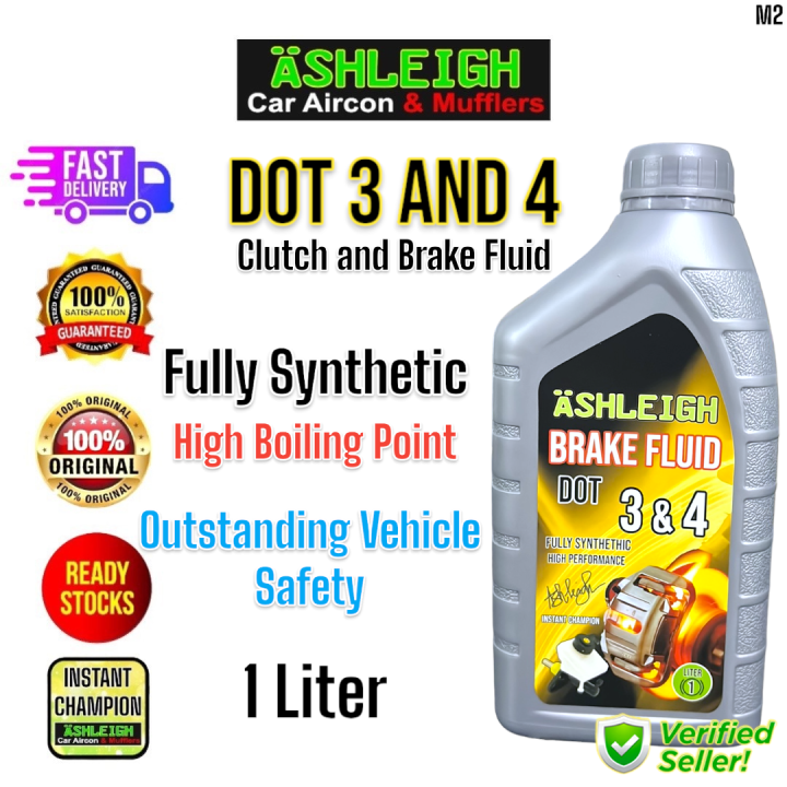 Brake Fluid and Clutch Fluid Dot 3 Dot 4 1Liter Fully Synthetic Premium