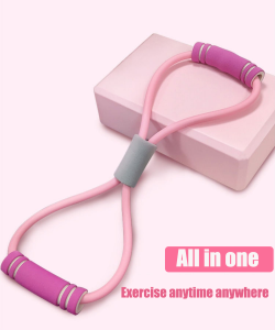 Yoga Resistance Rope Shoulder Stretching Figure 8 shape Chest expander Home Fitness for men women
