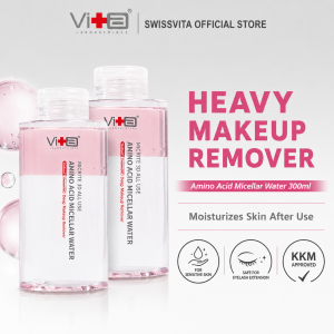 Swissvita Amino Acid Micellar Water 300ml | Gentle Makeup Remover for Face Eyes & Lips Sensitive Skin