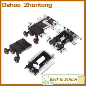 Behoo Sliding Wardrobe Door Part Top bottom Down Wheels Runner Guides Kit Side-mounted Hanging Sliding Pulley Open Wheel For Cabinet