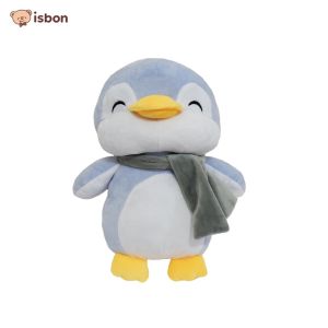 boneka pinguin syal grey warna abu-abu untuk kado natal dan hadiah ulang tahun musim dingin bahan premium lulus SNI-istana boneka