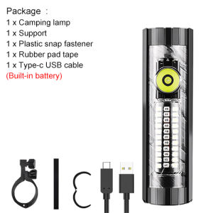 ASAFEE MY18 Multi-Functional Bike Light 1000LM Type-C Rechargeable Magnetic Hook LED Flashlight for Night Cycling