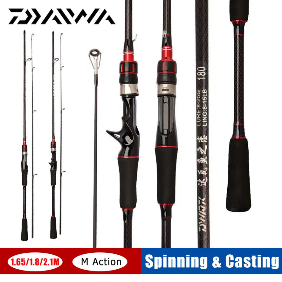 Daiwa Fishing Rod 1.65m/1.8m/2.1m Carbon Spinning Casting Fishing
