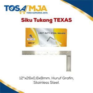 SIKU TUKANG 12" 30cm STAINLESS STEEL / SIKU UKUR 12" TUKANG HURUF GRAFIN MERK TEXAS