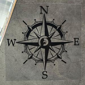 Camping Sticker Compass Reflective Sticker Buggy Car Rear Window Body Sticker Motorcycle Luggage Sticker Waterproof Decal