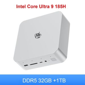 Beelink GTi14 Mini PC Intel Ultra 9 185H(16C/22T) 32G DDR5-5600MHz 1TB PCIe4.0 SSD Wifi7 BT5.3 Dual 2.5G LAN Fingerprint Sensor Al Voice Interaction Gaming PC