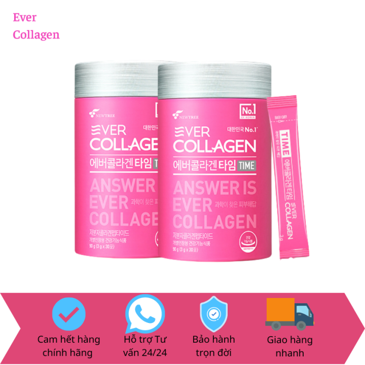 [AZOOO] Collagen dạng bột thủy phân Ever Collagen TIME 90gx3, sản phẩm ...